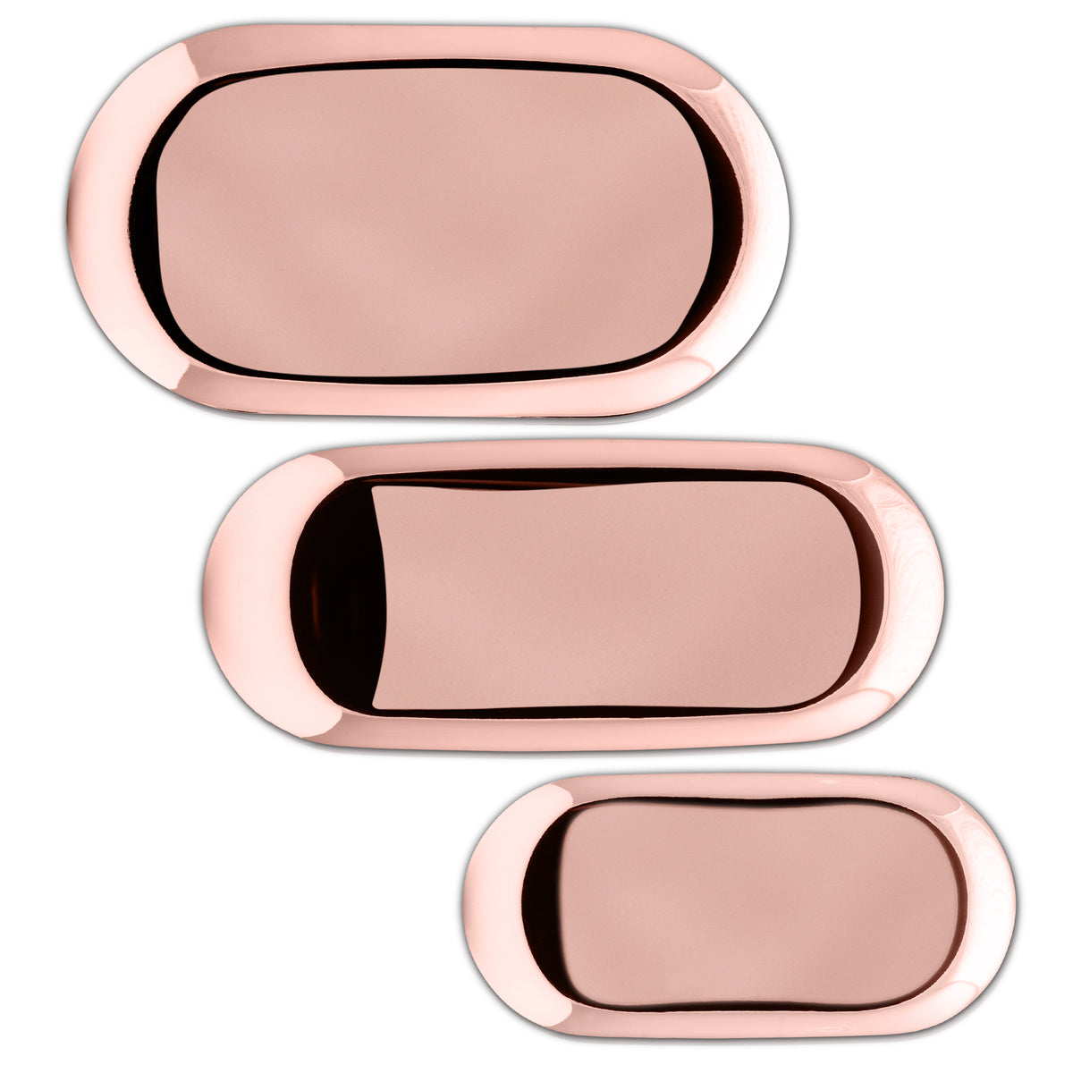 Candle Tray Rose Gold- Set of 3 (S, M, L)
