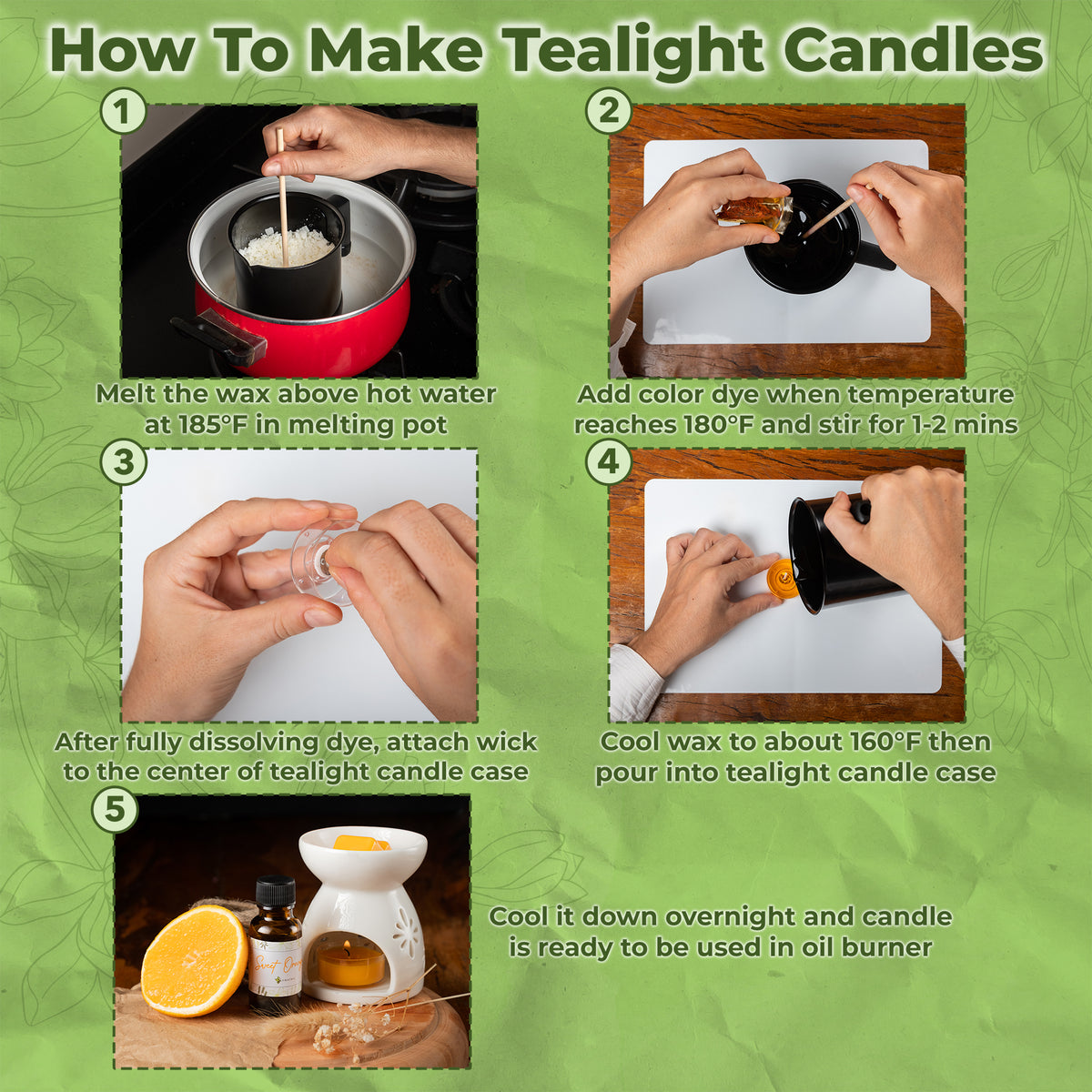 Soy Candle Making Kit – Soy Melts Making Kit with Oil Burner Included – Candle Wax for Candle Making