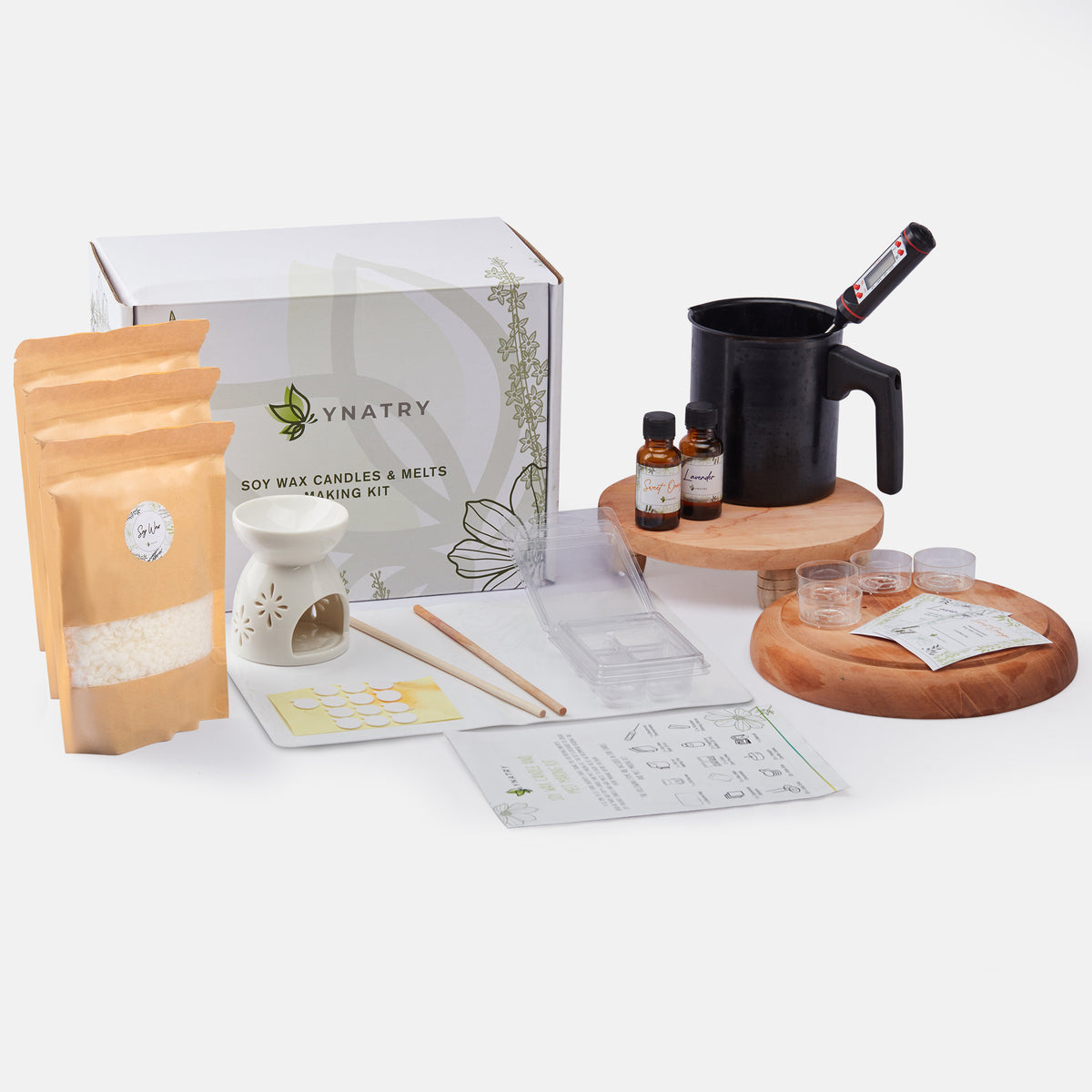 Soy Candle Making Kit – Soy Melts Making Kit with Oil Burner Included – Candle Wax for Candle Making