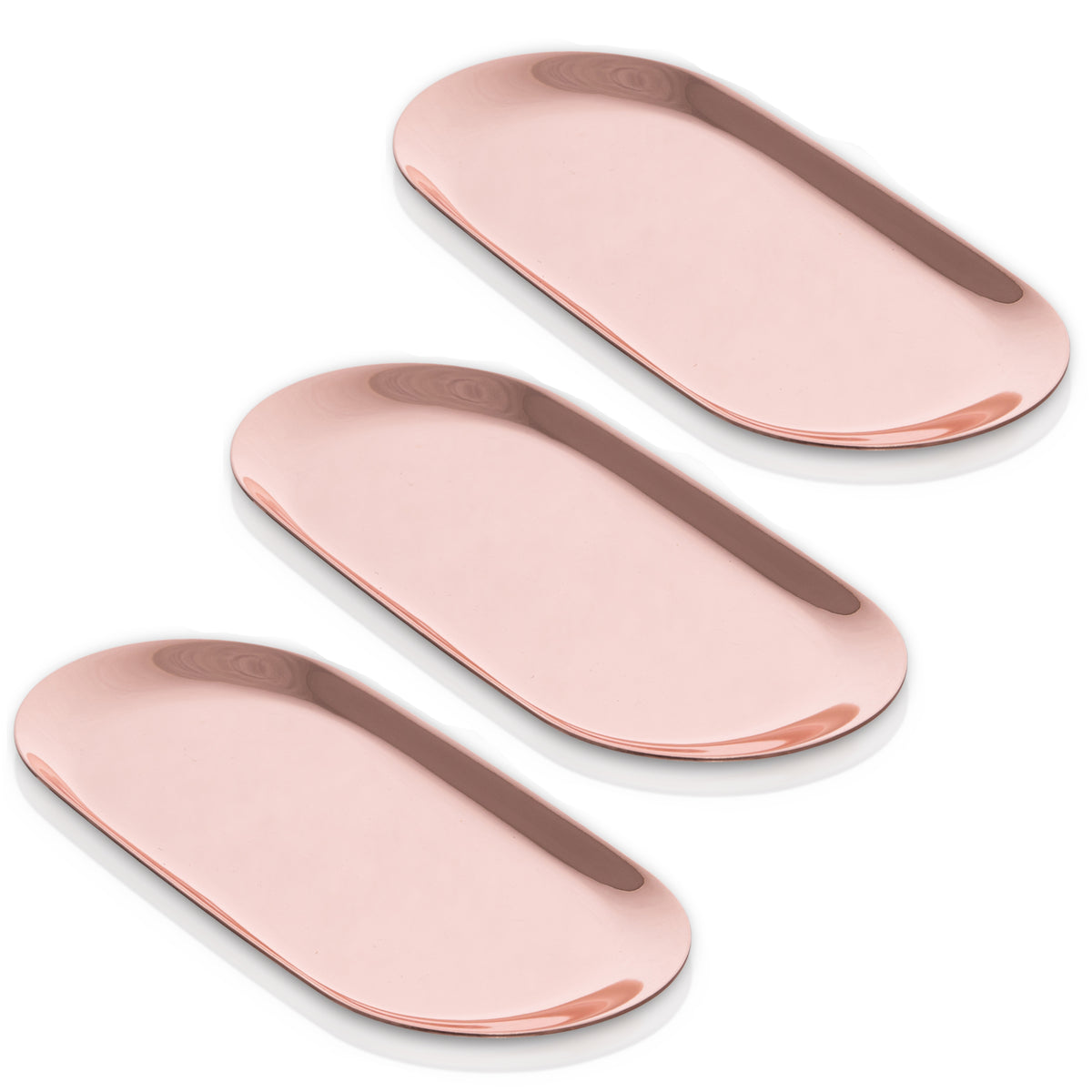 Candle Tray Rose Gold – 11 Inch (L), Set of 3