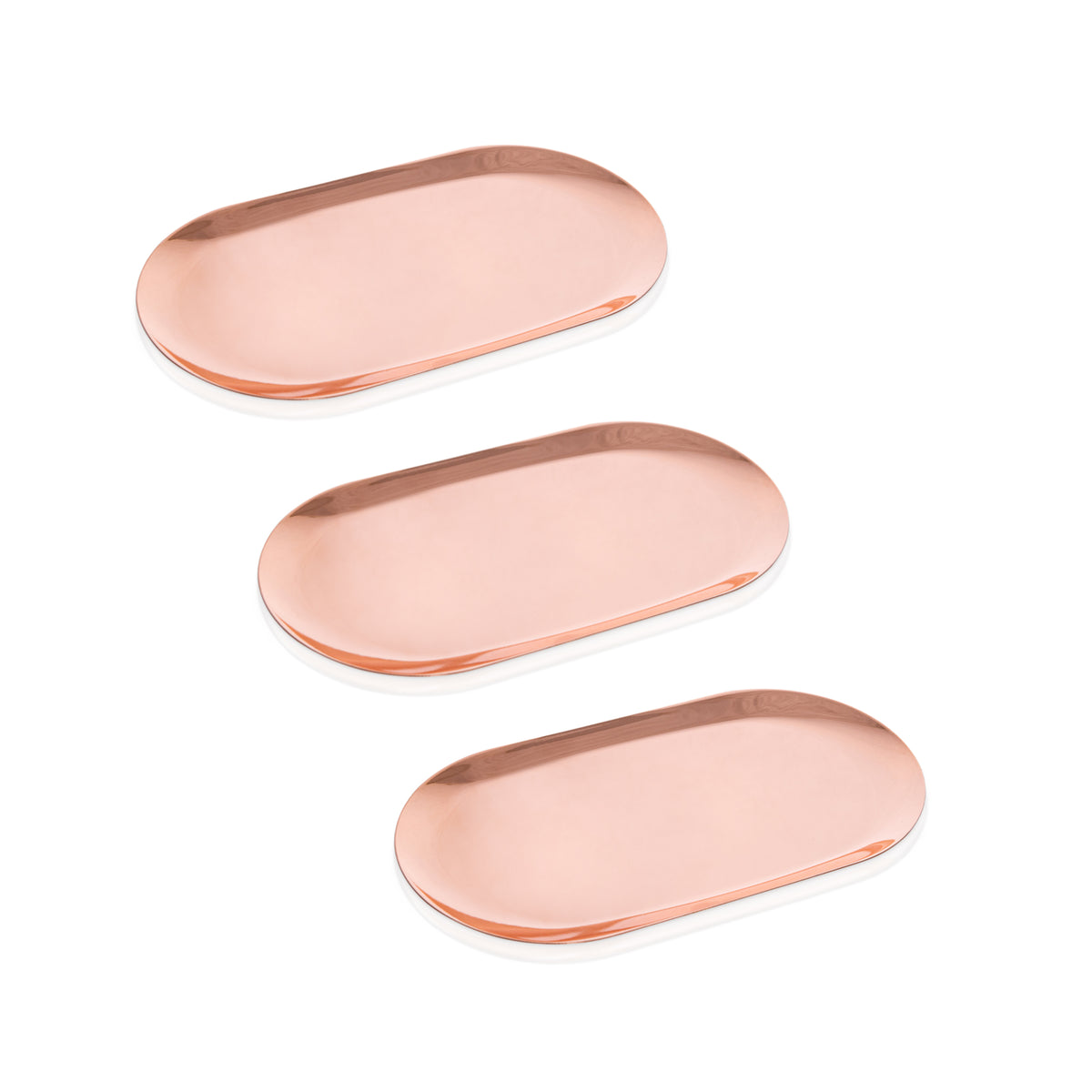 Candle Tray Rose Gold - 7 Inch (S), Set of 3